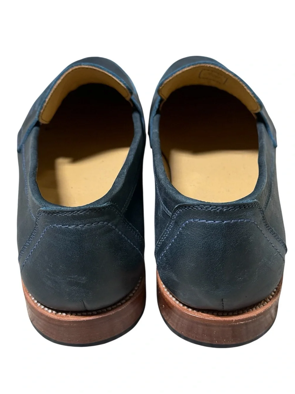 Adelante The Luca Penny Loafer in Denim Blue Leather